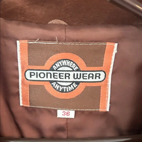 PIONEER Vintage Pioneer Wear Fringed Boho Western Suede Leather Jacket - Picture 2 of 5